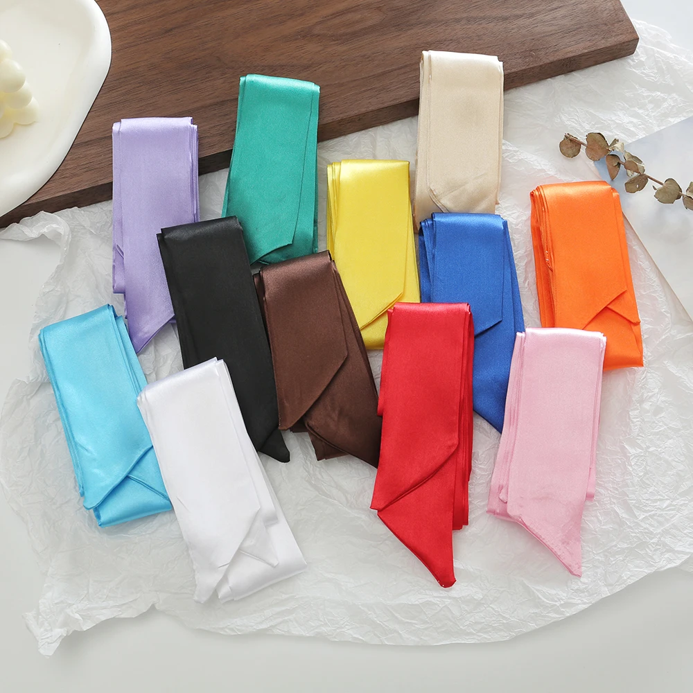 1 Pack Multifunctional Decorative Solid Color Headband Plain Bow Ribbon Bag Handle Accessory Belt Scarf