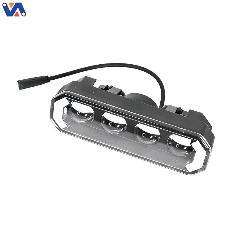 V8 Electric Bike Accessory Modified Front Light 5 Pin with Turn Signals  V8 Fat Bicycle Parts Replacement
