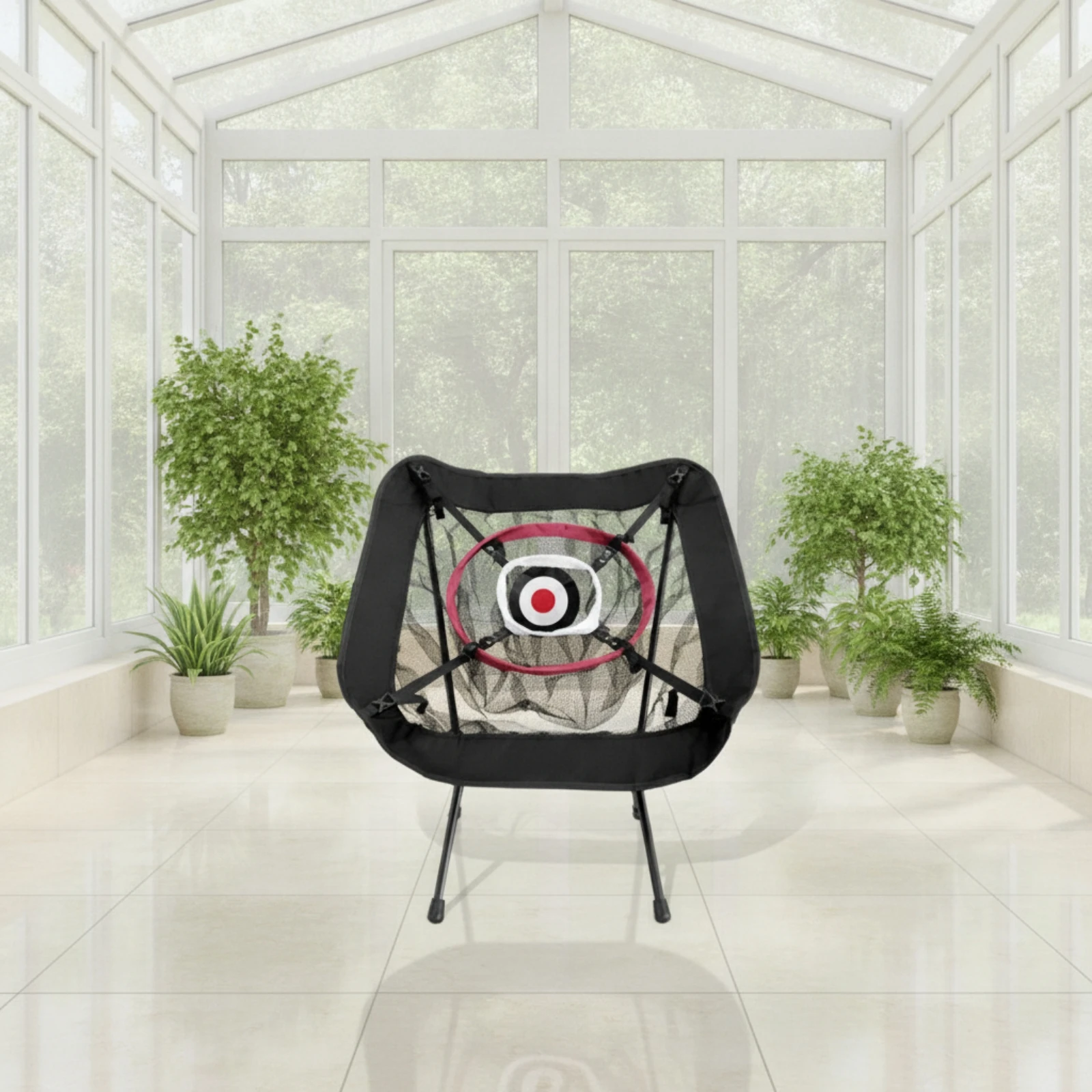 Freestanding Golf Practice Net with Target Portable Golf Training Net with Aluminum Frame Compact Garage for Golfers, Patio