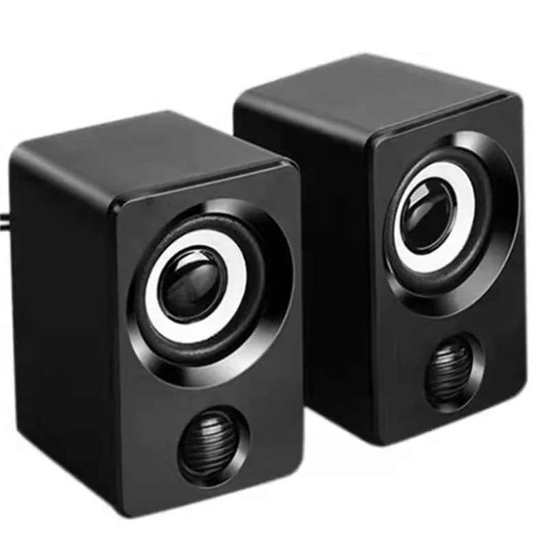 USB Mini Small Speaker Computer Audio Stereo Subwoofer Speaker Home Wired Desktop Speaker for Laptop Desktop Computer