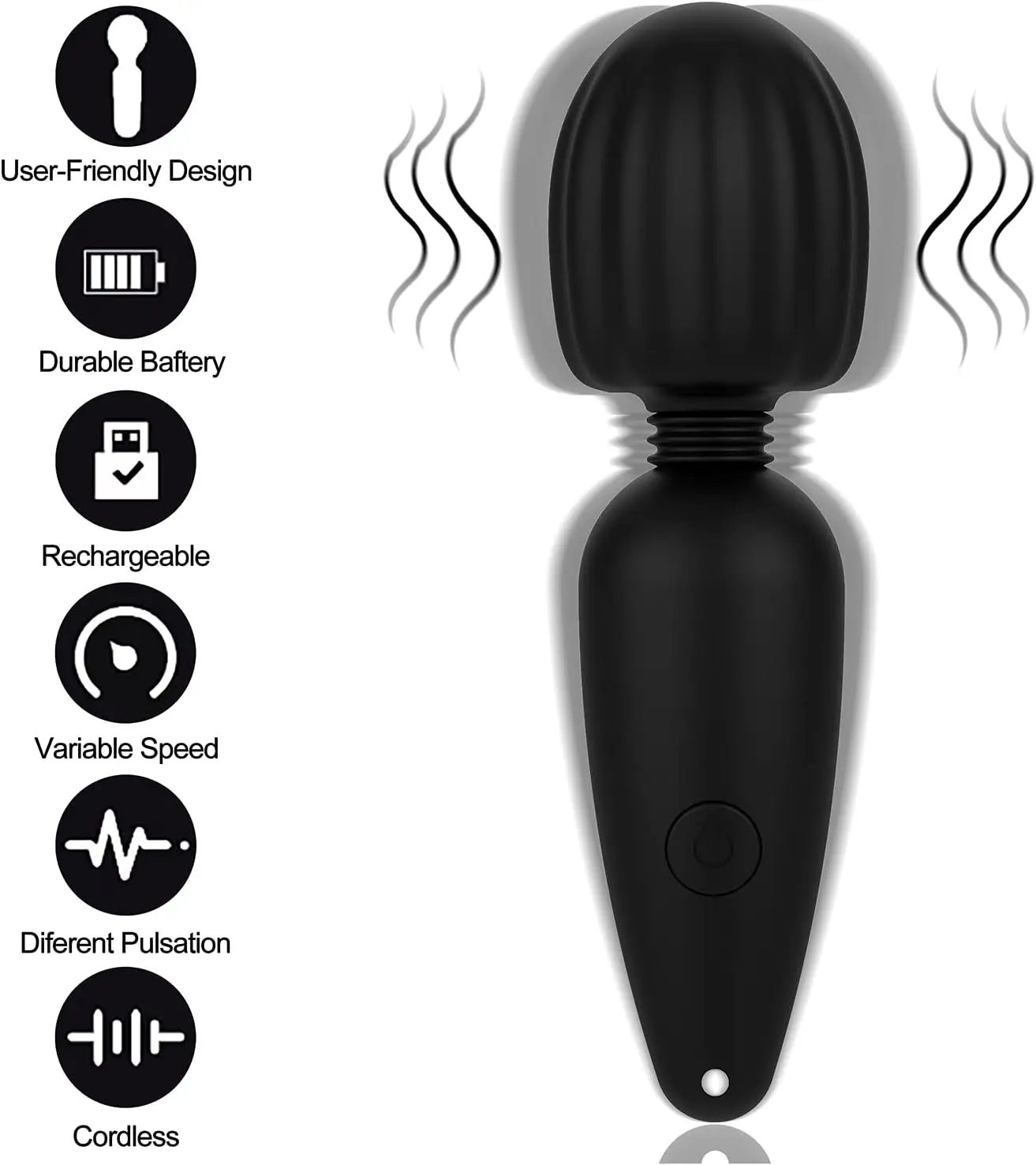 2-piece rabbit bullet vibrator, G-spot pacifier, clitoral stimulator,USB charging, 10-mode travel backpack pendant, mini portab