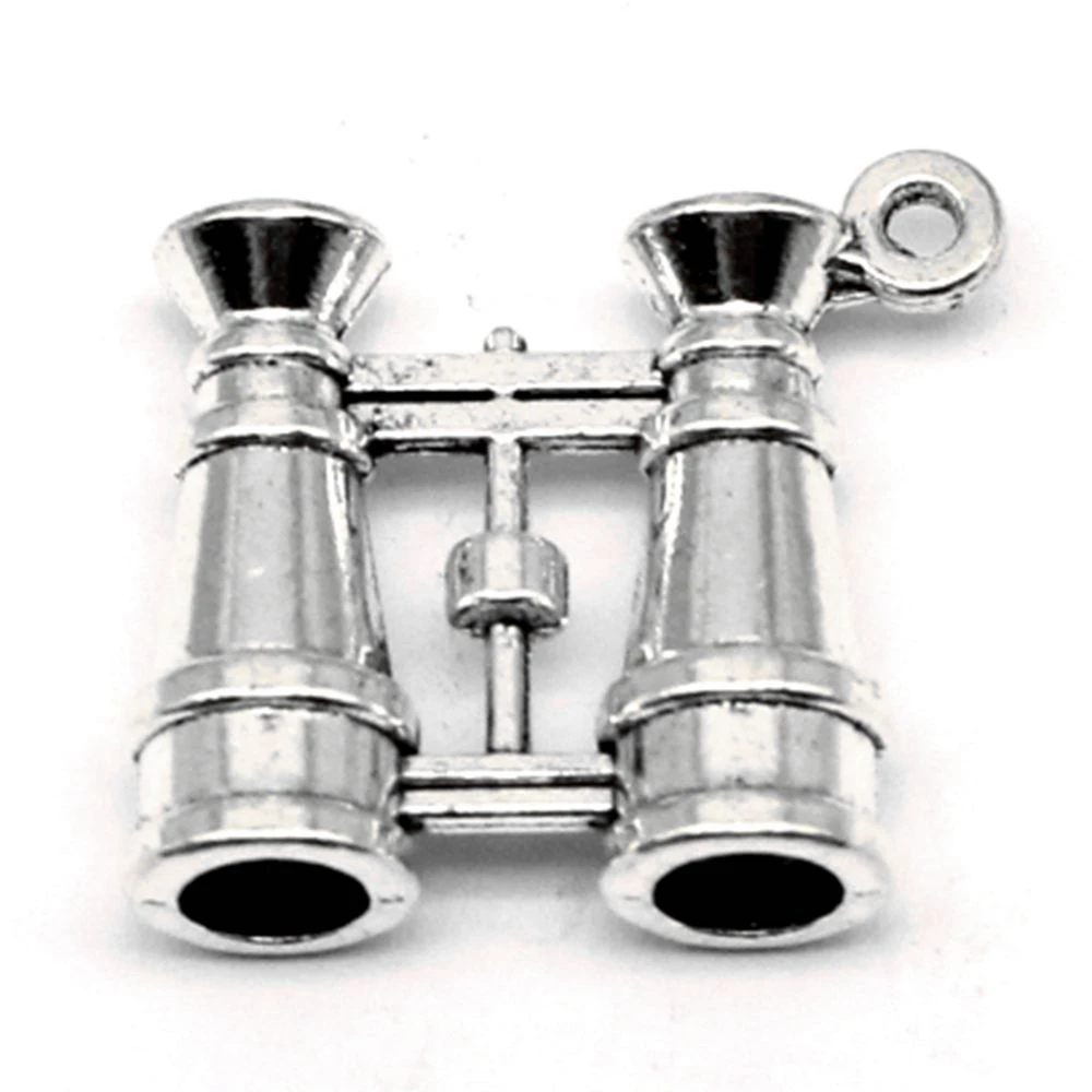 3pcs 21x23mm Telescope Charms Couple Pendants Findings For Diy Beautiful Jewelry Antique Silver Color