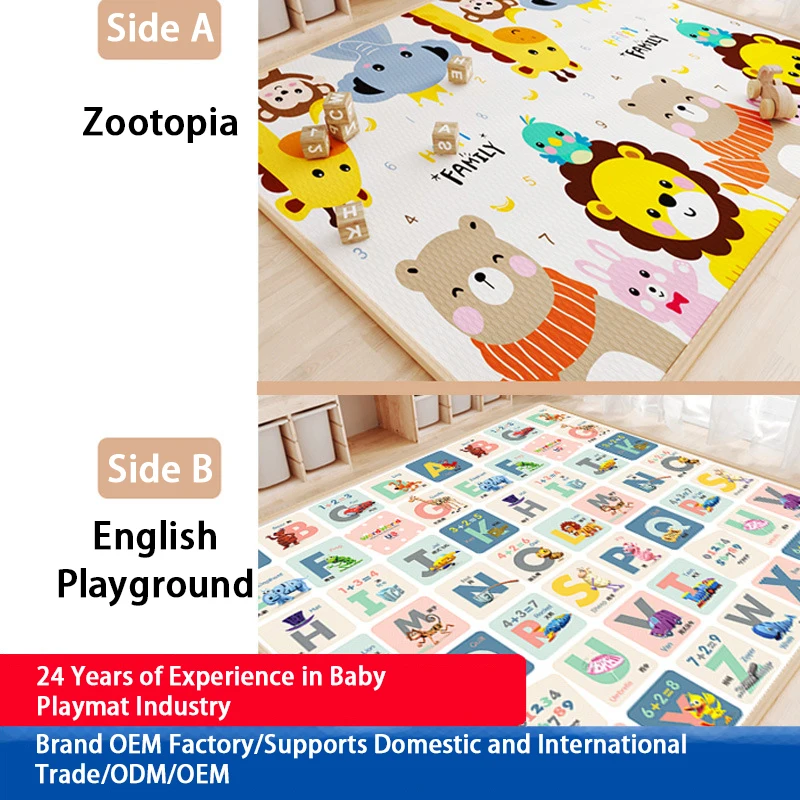 

Foldable XPE Baby Play Mat Baby Double-sided Pattern Protection Non-slip Activity Carpet Children's Educational Activity Mat