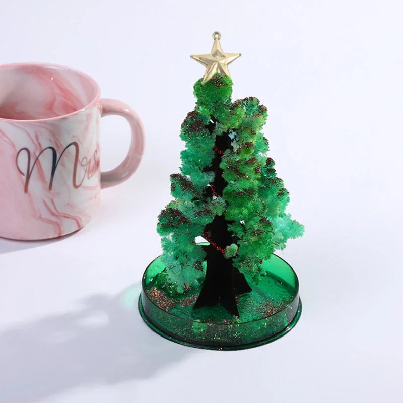 Magic Christmas Tree Magical Growing Tree Crystal Sakura Mini Tree Paper Tree Blossoming Xmas Gift Educational Toys DIY Kid Toy