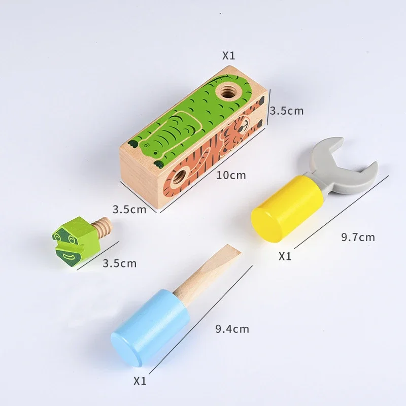 Montessori Material Sensory Toy Wooden Disassembly Screw Set Pretend Play Game Montessori Educational Toy for Children Kids Boys