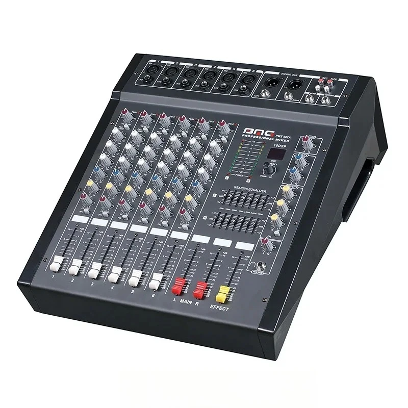 

Classical Design 6 Channel Audio Studio Mixer/Mixer Studio with Amplifier