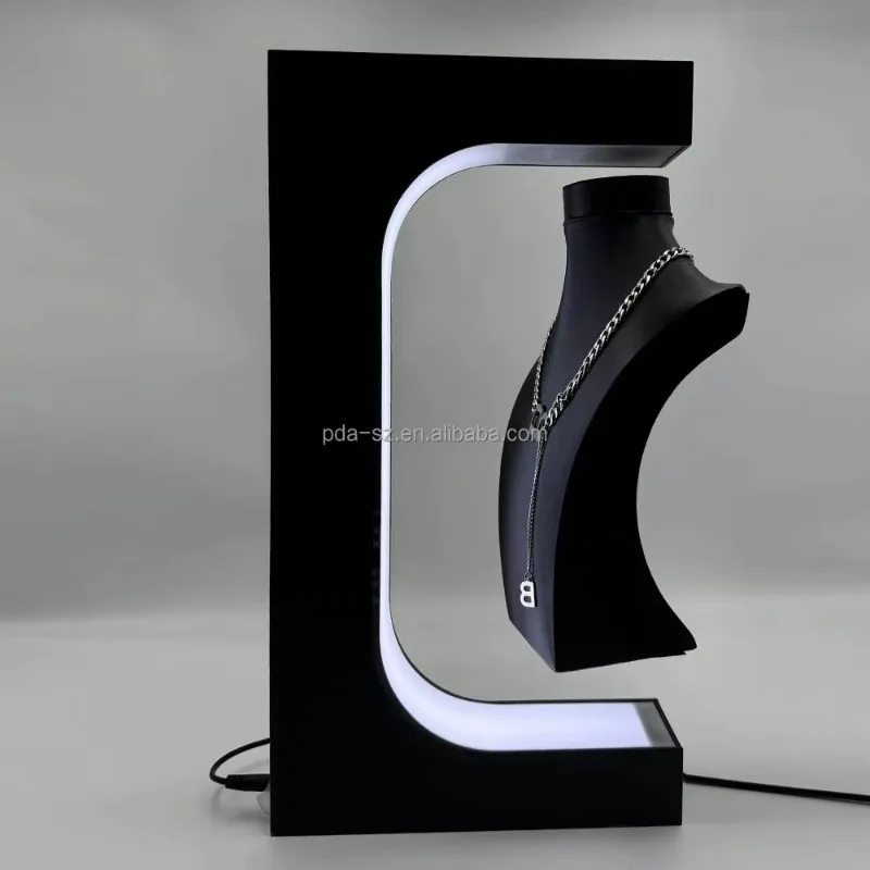 Hanging Maglev Box Bracket Necklace Jewelry Display Stand