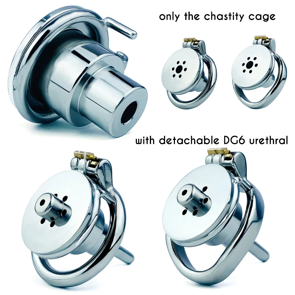 FRRK Negative Inverted Metal Chastity Cage Device With Band Belt Penis Restraints Lock Rings BDSM Alternative Toys Sissies Men