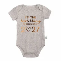 2027 Pregnancy Announcement Baby Onesie I'm The Best Thing To Come Out of 2027 Cotton Short‑Sleeve Bodysuit 6