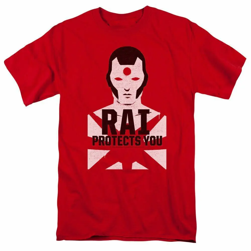 Rai Protector T Shirt Mens Licensed Future Force Valiant Comics Tee Red