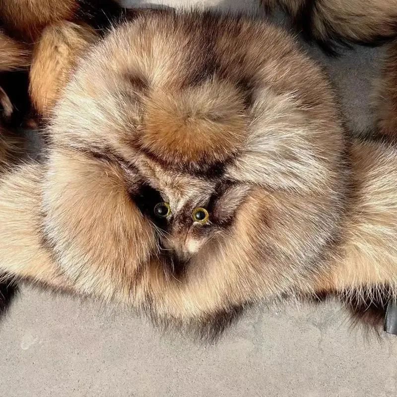 حار روسيا الرجال ريال فوكس الفراء مجموعة قبعة الشتاء الفراء قبعة الساخن Genunie الراكون الفراء جديد الرجال أصيلة رسمية الصلبة الفراء Caplets قبعة