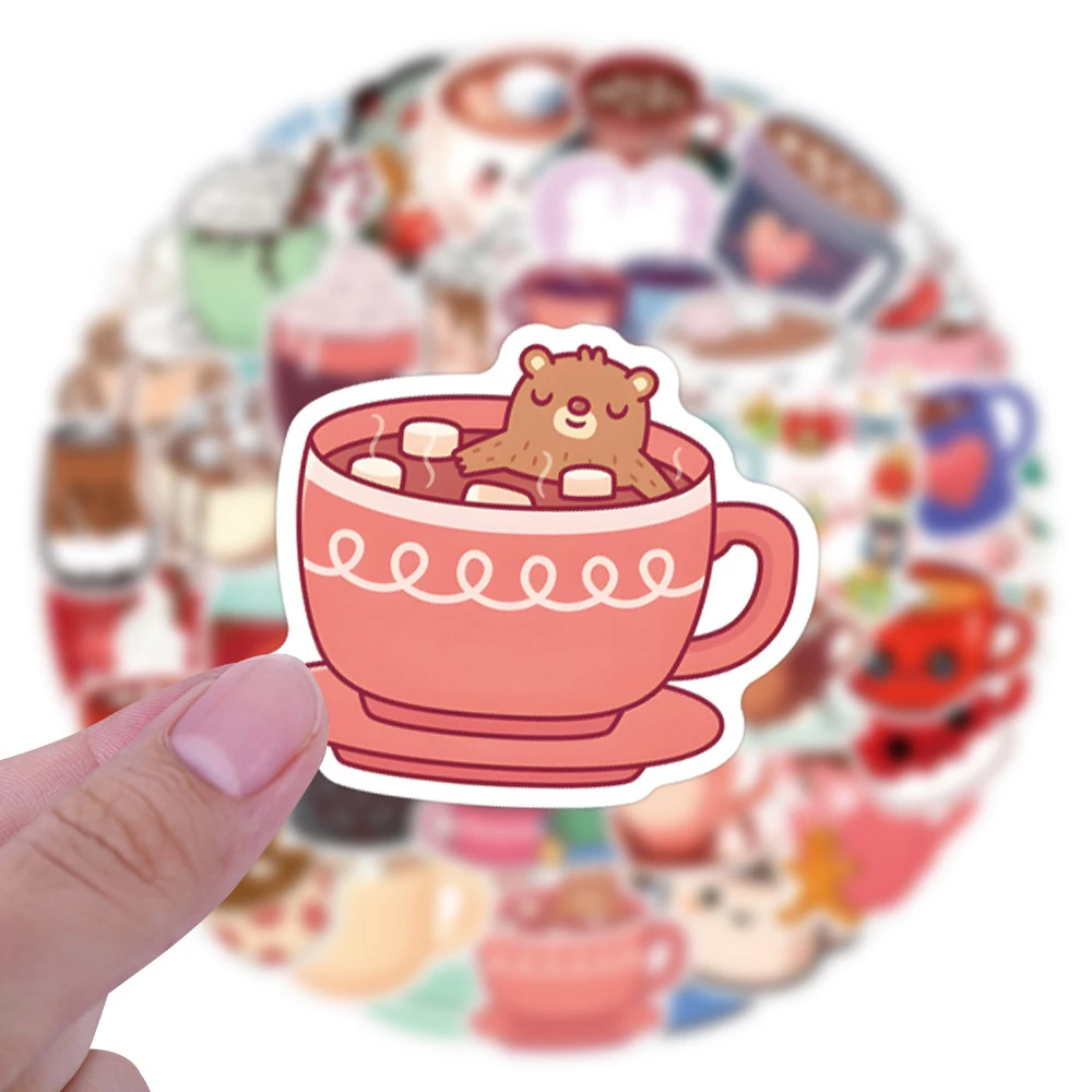 

10/30/55pcs Cute Hot Cocoa Meme Cartoon Stickers Kawaii Kids Sticker Toy DIY Water Bottle Suitcase Phone Funny Graffiti Decals