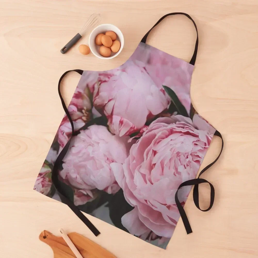 

Blush Pink Peony Flowers Apron Kitchens Men Kitchen Front restaurant accessories Apron