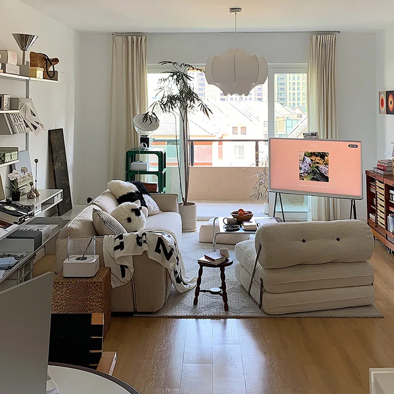 Taji sofa fabric single folding sofa living room module lazy reclining sofa bed dual-purpose