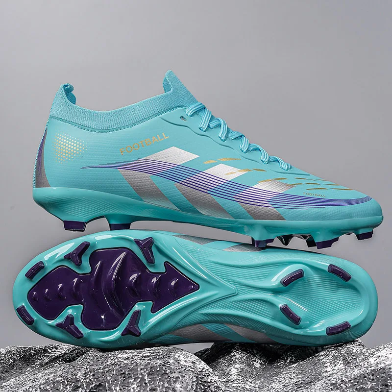 New Men's Football Boots Soccer Shoes Non-Slip TF FG Comfortable Ankle Sports Shoes Unisex