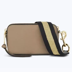 2024 New Camera Bag Fashion Khaki Shoulder Bag Crossbody Bag Fashionable Item Small Square Bag With Colorblock Shoulder Strap