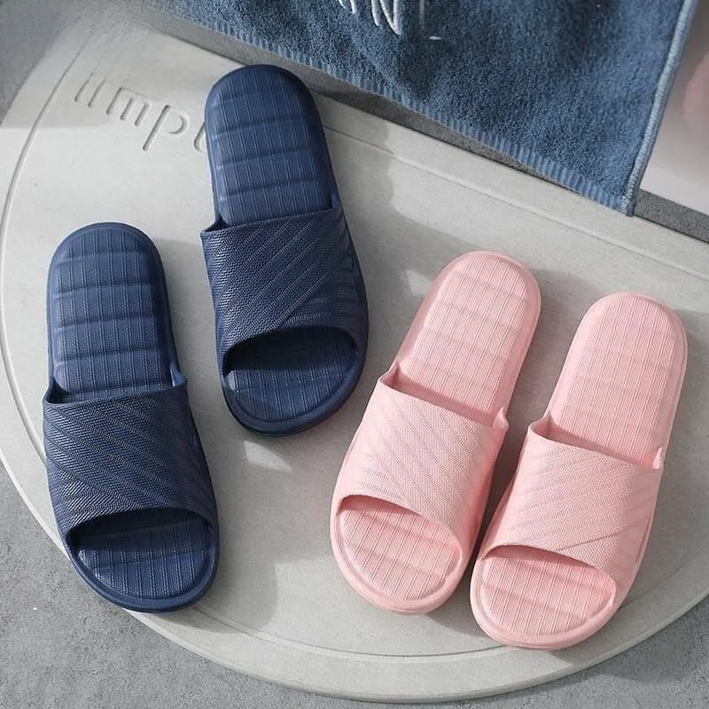 

Ultra-Light Anti-Slip High-Elastic EVA Plastic Bathroom Indoor Slippers for Men And Women Summer Thick Bottom Simple Style