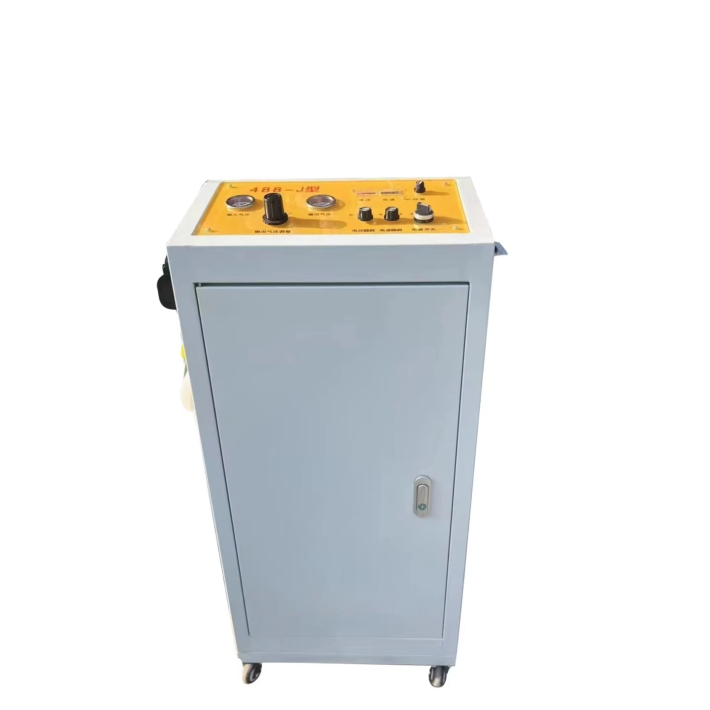 Automatic velvet electrostatic flocking machine with PLC and pump core assembly