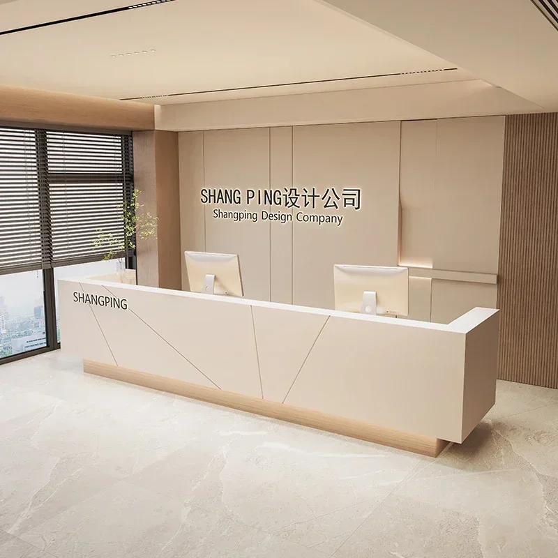 European Stores Barber Shop Counter Reception Table Reseption Desk Beauty Institute Design Mostrador De Tienda Salon Furniture