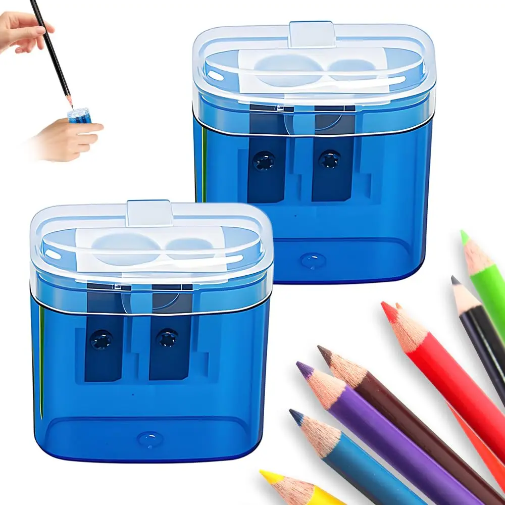 Handheld Pencil Sharpener Plastic Lid Pencil Sharpener Compact Pencil Sharpener Vibrant For Students Home Backpack