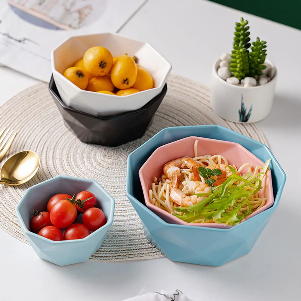

2Pcs Ceramic Rice Bowls Lightweight Design Multi-Use Small Food Bowls Ideal for Soup Salad Dessert Rice Bowl Dinner Container