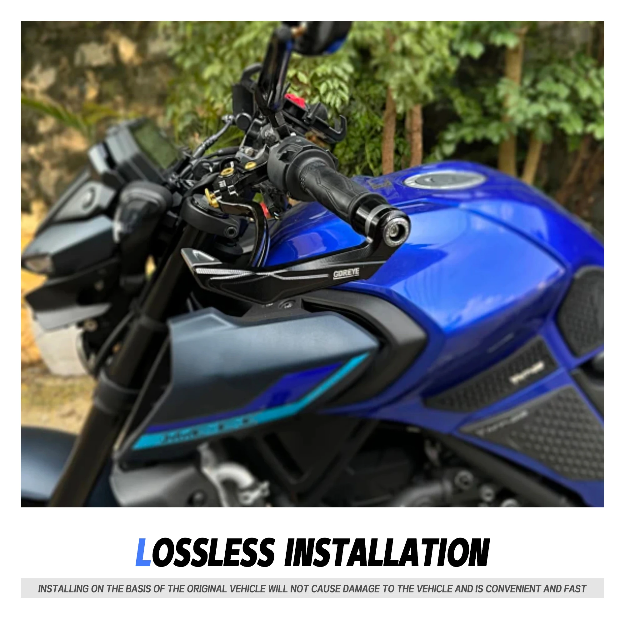 For YAMAHA MT-07 MT25 MT-03 MT07 MT-09 Handlebar Guards Motorcycle MT09 Thick Aluminum Grips Guard Levers Guard Protector Set view 6