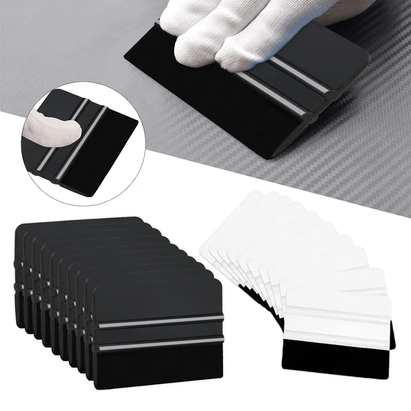 20pcs Car Stickers Film Install Squeegee Vinyl Carbon Fiber Scraper Vinyl Wrap Felt Squeegee Car Wrapping Window Tint Tools