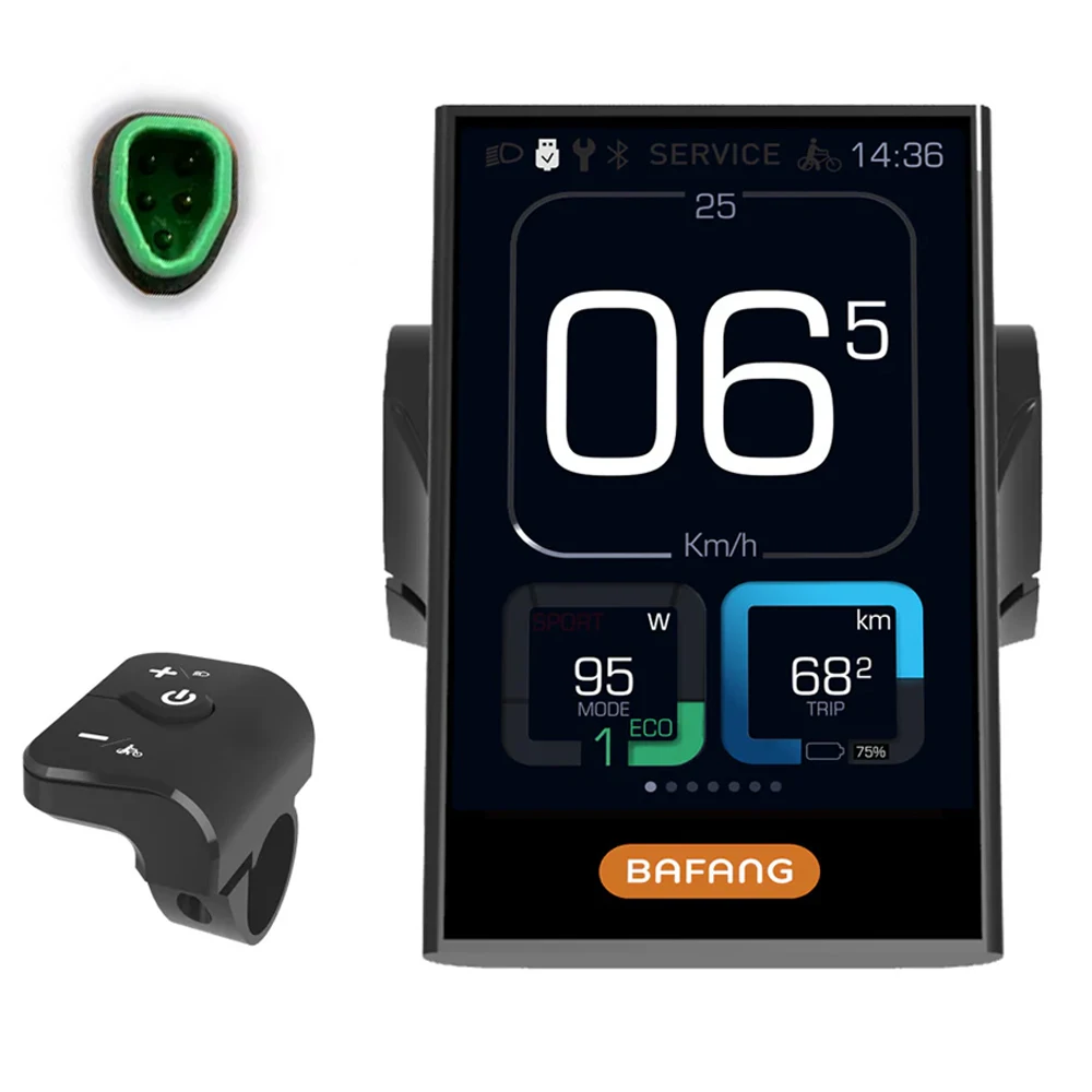 Nulkomma Bafang DPC181 Electric Bicycle LCD Display Meter 5-pin Connector Ebike Speed Control Panel Ebike Conversion Kit