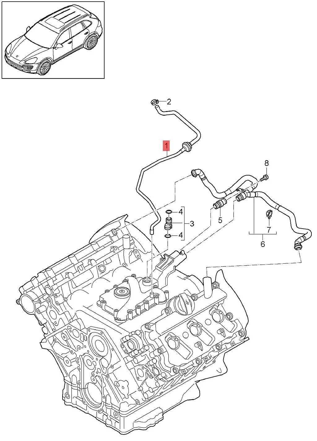 95810720740 95810720720 95810720700 06E103207AL 06E103207AQ Connecting pipe for Porsche Cayenne 92a 3.0T Panamera 970 3.0T