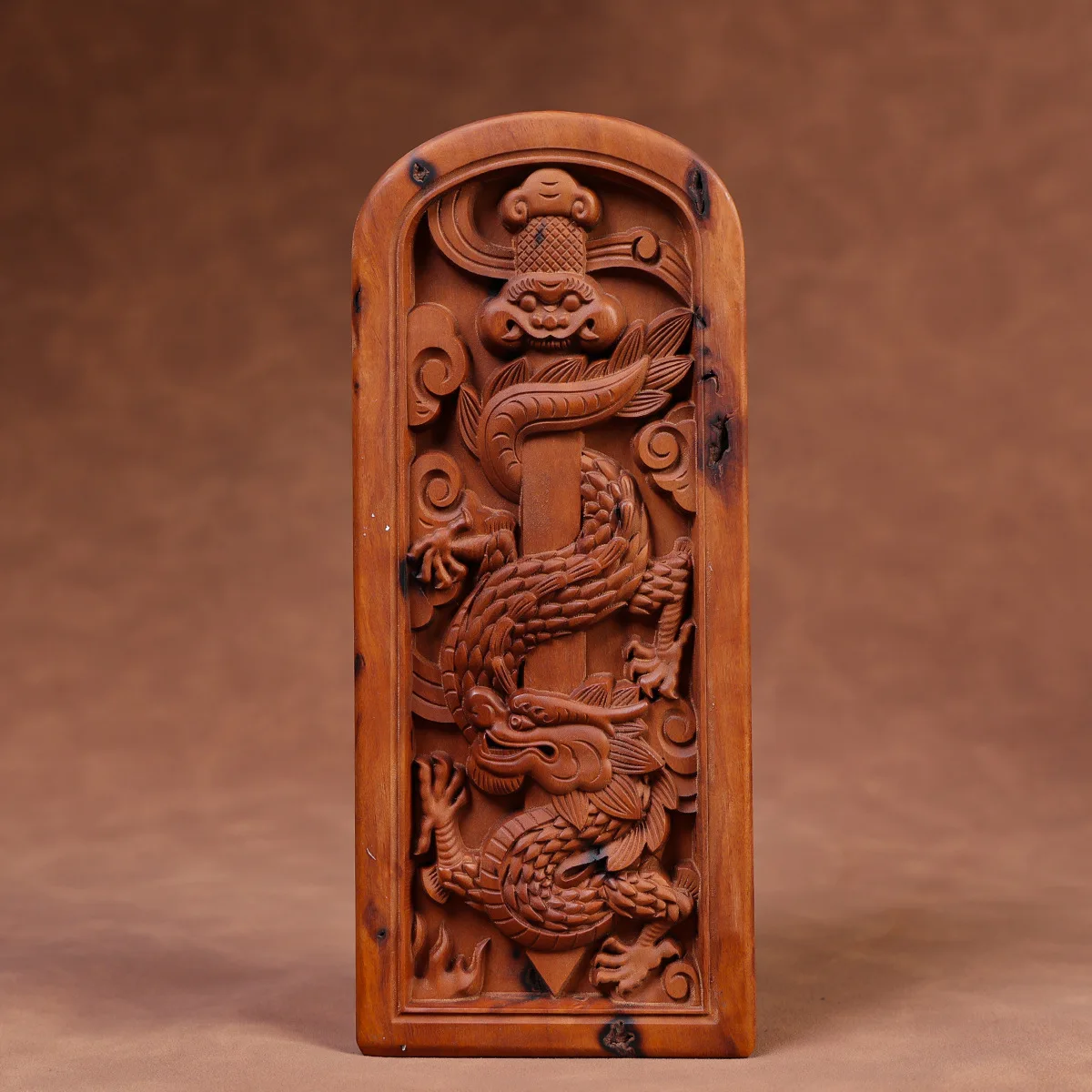 Dragon Tiger Mountain Lightning Strike Jujube Wood Dragon Sword Token Instrument Supplies Carving Jujube Wood Carving Ornaments