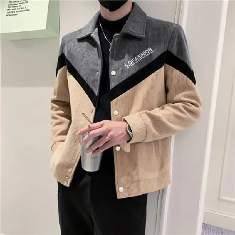 Slim Fit Jacket for Men High Quality Casual Aesthetic Korean Reviews Many Deals Trendy Man Coat Vintage Stylish Fast Delvery Y2k