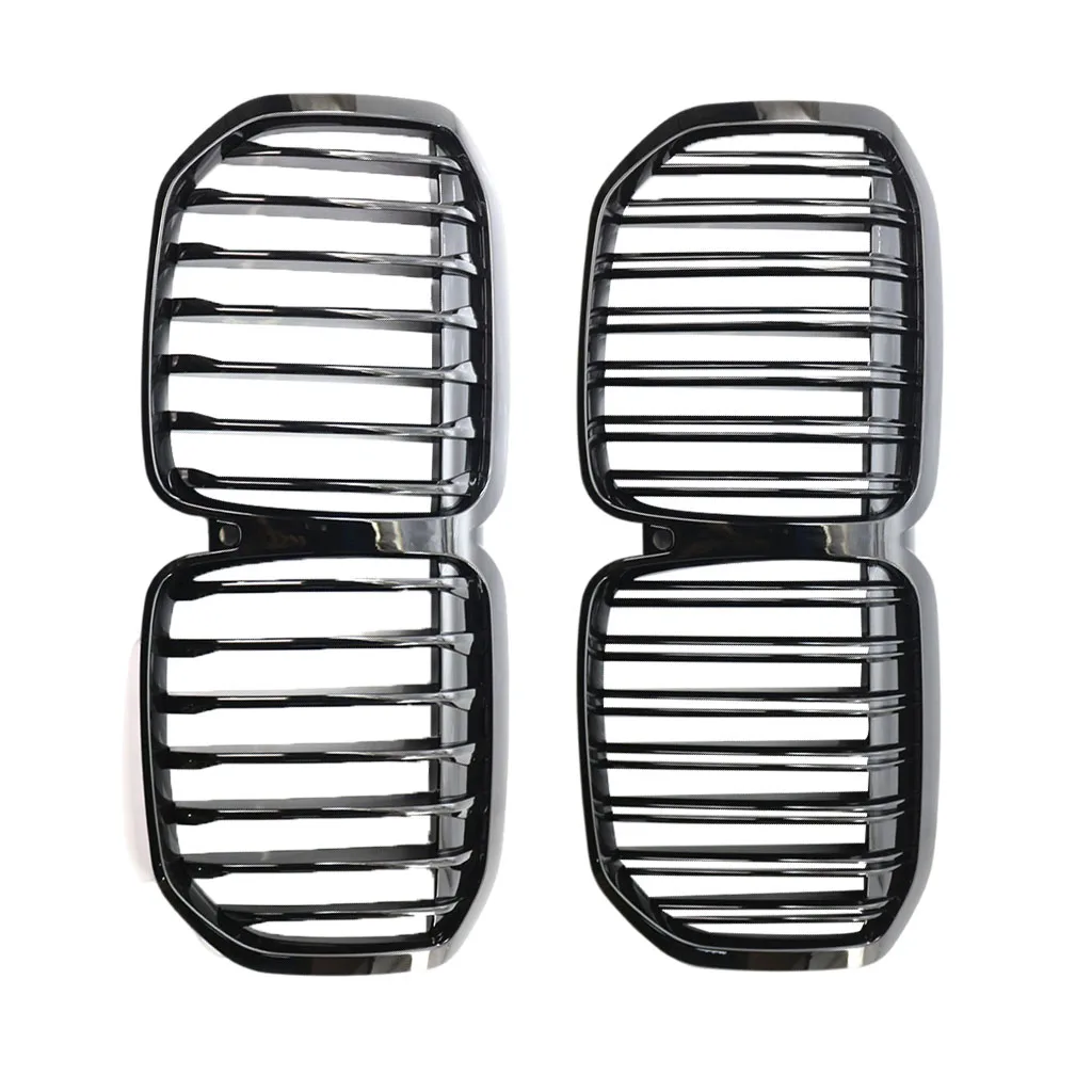 Front Grilles Carbon Frame Bright Grill Body Front Kidney Bumper Grille Fits for G07