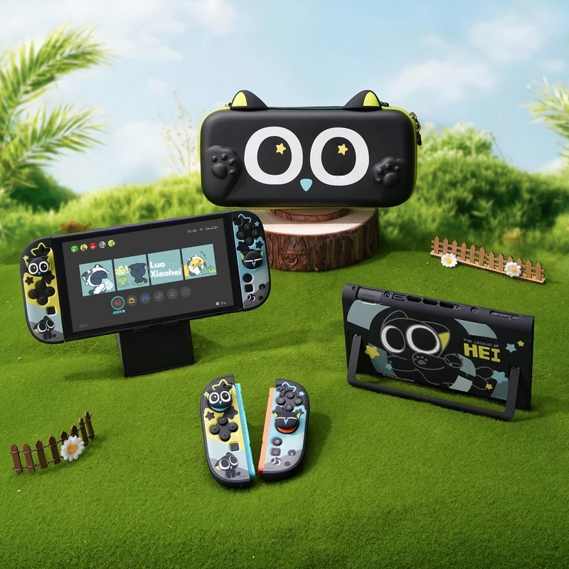 オリジナル-switch2-保護ケース-ns2-保護シェルアニメリトルブラックキャット抗秋ポータブル収納袋漫画ゲーム-periphe