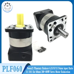 Nema23 Planetary Reducer Reducetion Gearbox Gear 6.35/8/11/14mm Input 14mm Output Ratio 5:1 10:1 for 57 Stepper 60 Servo Motor