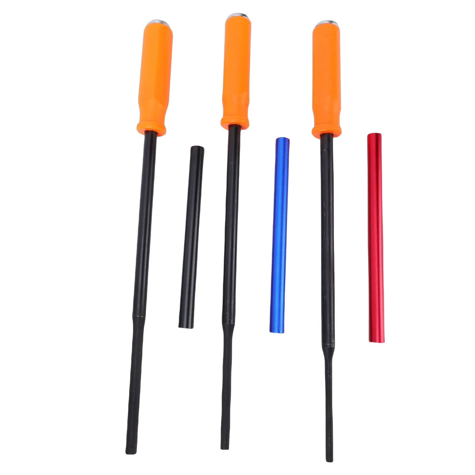 Long Pin Punch Set with Handles and Strike Caps 1/4in 5/16in 3/8in Punch Heads for Disassembling Brake Car Caliper Pins 40cm