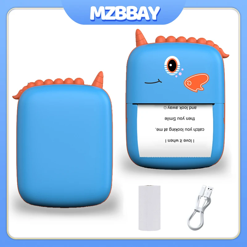 Draagbare Mini Thermische Printer Papier Foto HD Draadloze Bluetooth Printer Kinderen Student Foto's Label Memo Fout Probleem Printer