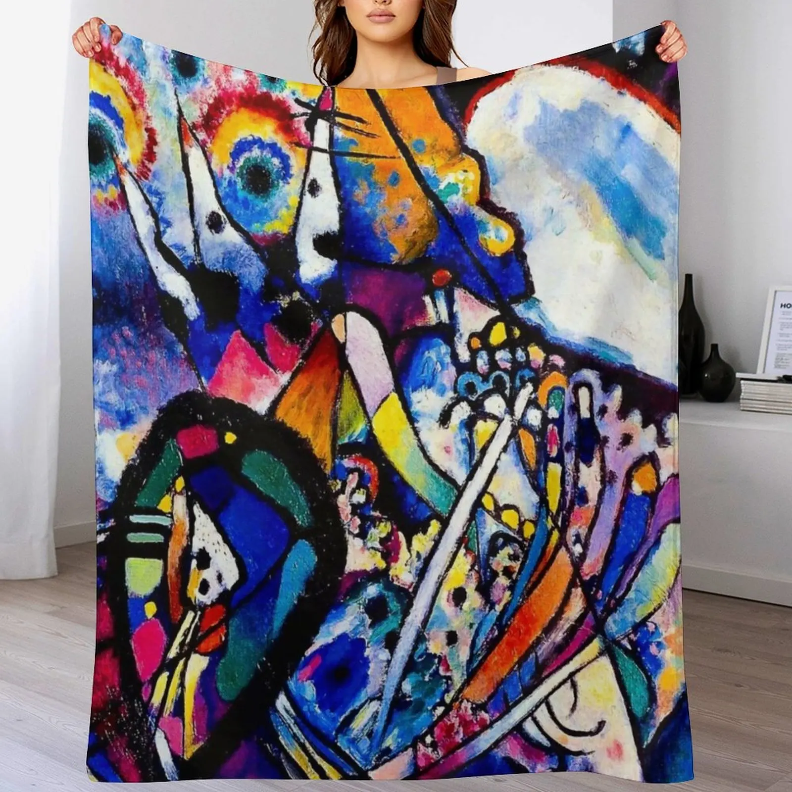 wassily kandinsky art style Throw Blanket blankets ands Large Bed Plush Blankets