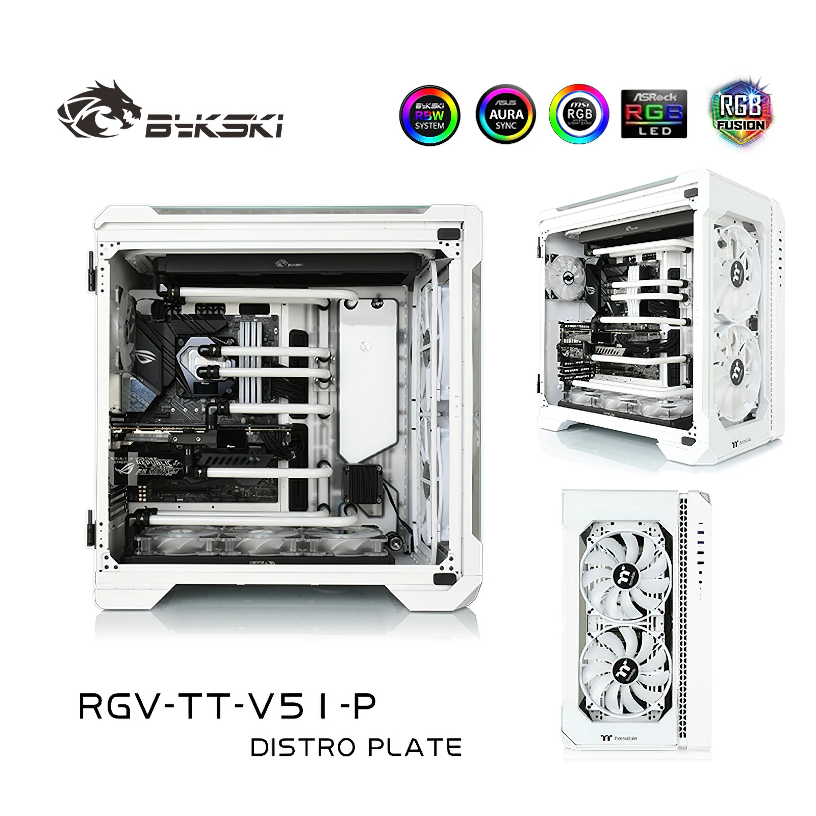 

Комплект водяного охлаждения Bykski Distro Plate для корпуса TT Core View 51, процессор, графический процессор RGB RGV-TT-V51-P
