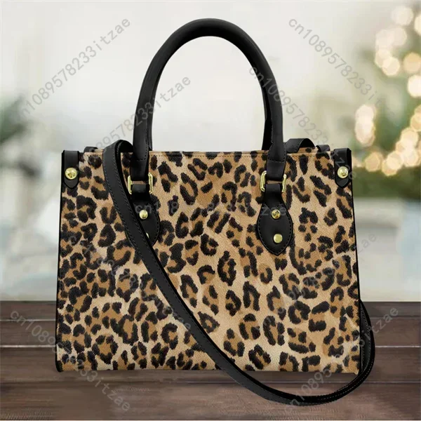 

Classic Leopard Design Women Handbags Luxury PU Leather Tote Shoulder Bags for Teen Girls Messenger Bags Woman Large Capacity