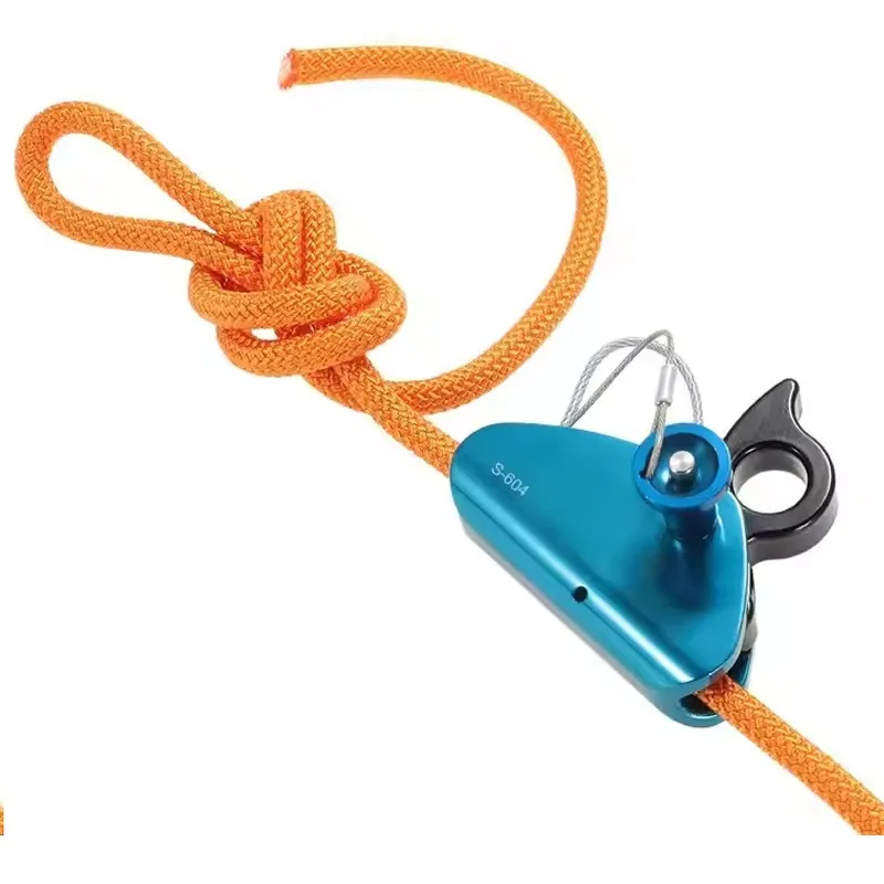 22KN Self Latch Rope Grab Anti Fall Protector Multi Tool For Outdoor Rock Ice Climbing High Working Safety Equipment