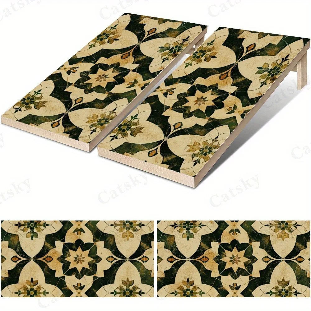 Geometric Mosaic,2D Flat Vinyl Sandboard Decals - Budget-Friendly and High Value, Bubble-Free and Easy to Stick, Waterproof Wear