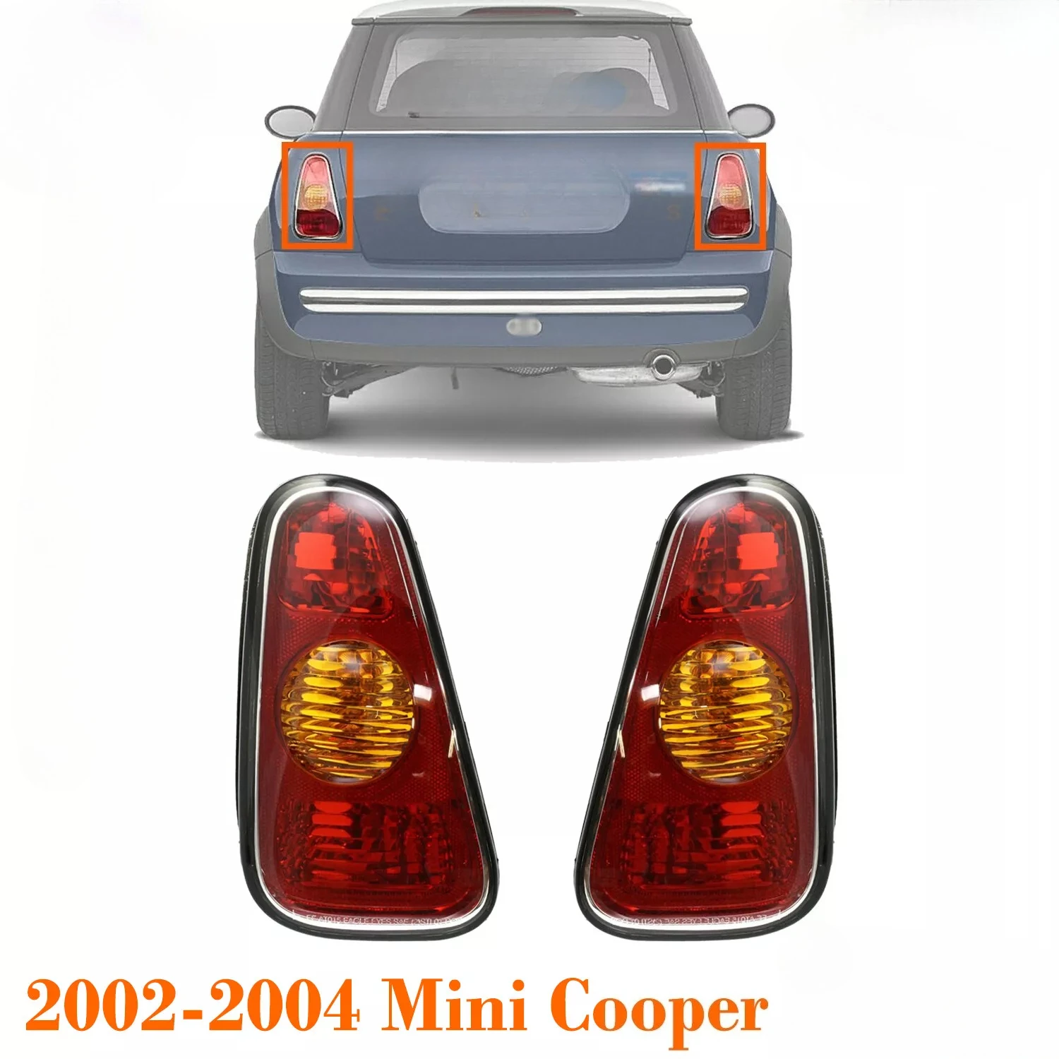 

Rear Brake Tail Lights Lens Assembly Compatible 63216935783 63216935784 Car Replace For BMW Mini Cooper R50 R52 R53 2001-2004