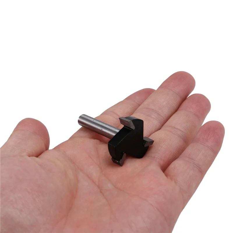 A36T-3X لقم توجيه سطح اللوح CNC، ساق 1/4 بوصة، قطر القطع 1 بوصة، لقمة توجيه مسطحة