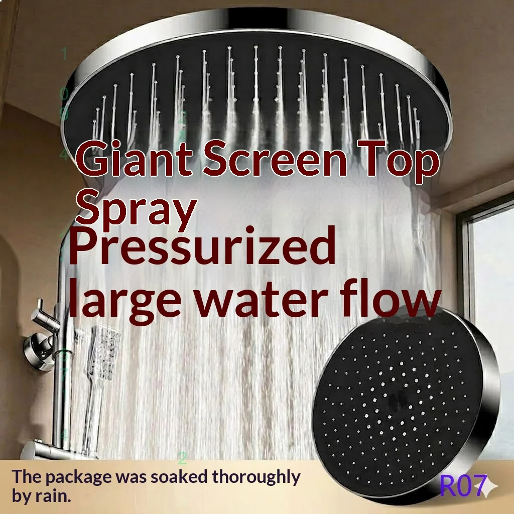 30CM Large Rain Shower Head High Pressure Rainfall Overhead Ceiling Mount Bathroom