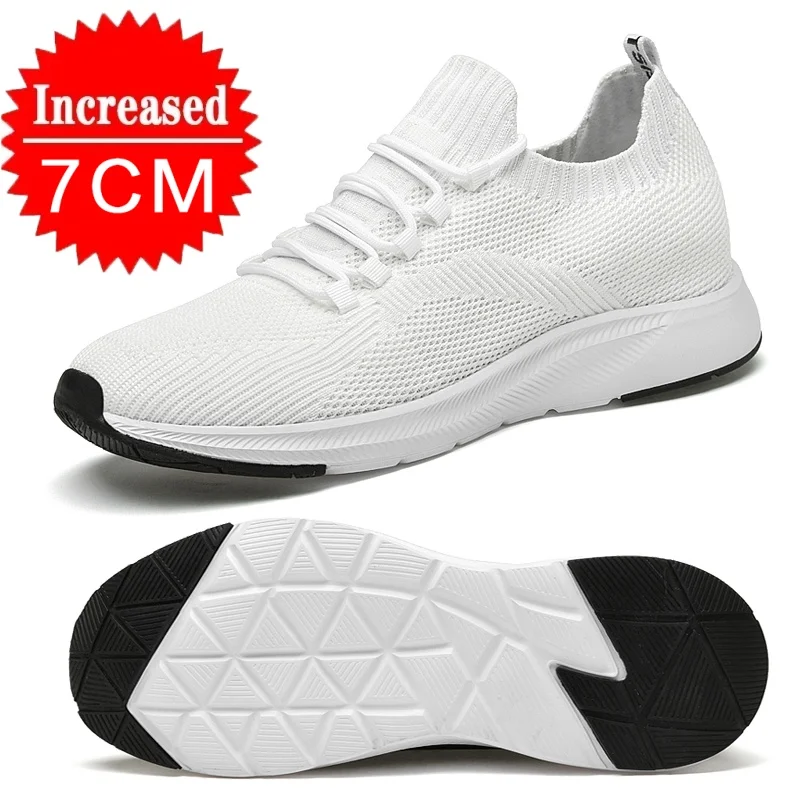 

Мужские кроссовки с невидимой подошвой для увеличения роста на 7 см, из дышащей сетчатой ткани, подходят для занятий спортом на открытом воздухе.