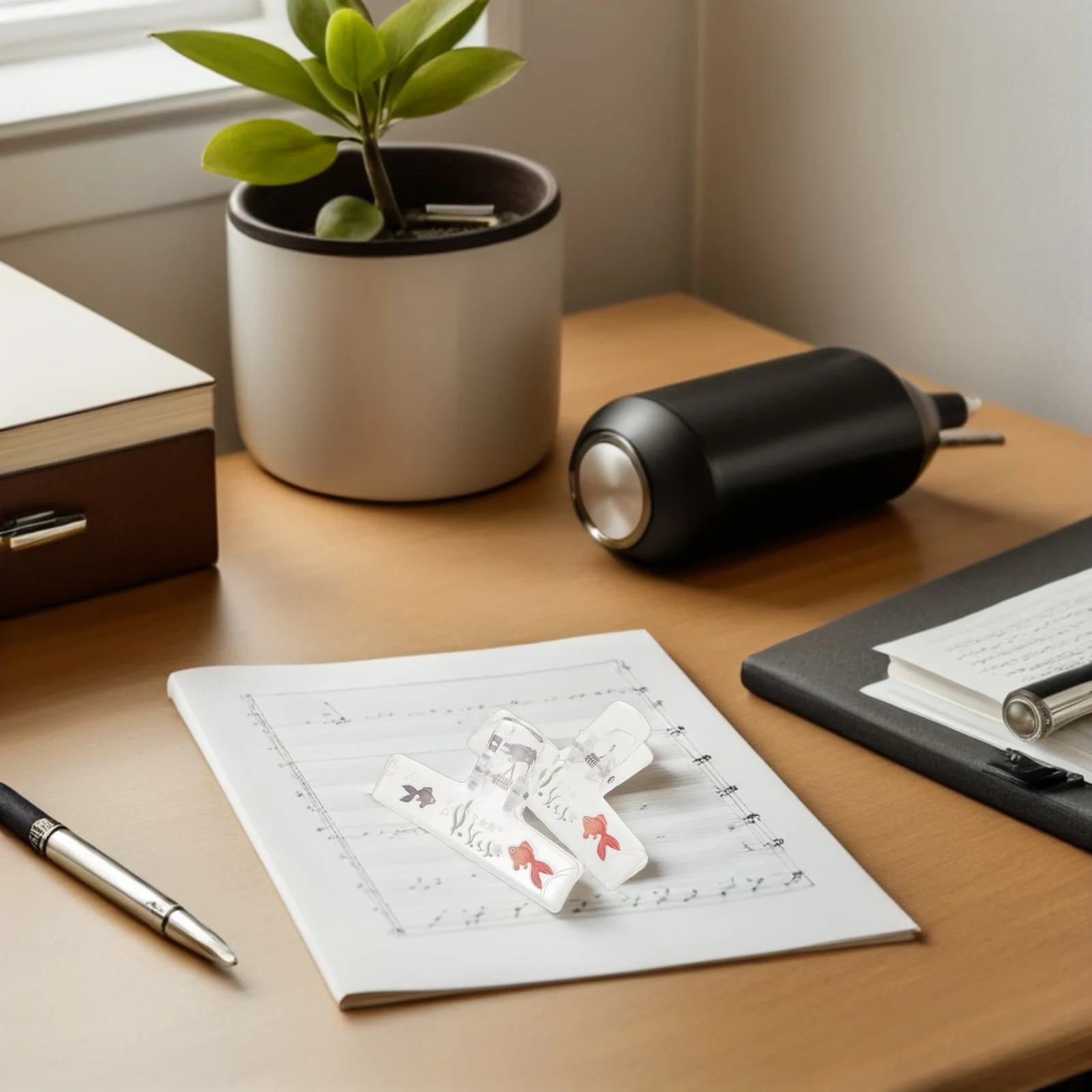 

2Pcs Music Sheet Holder Clips Transparent Acrylic Cute Design Piano Violin Guzheng Book Page Clip Music Book Clip