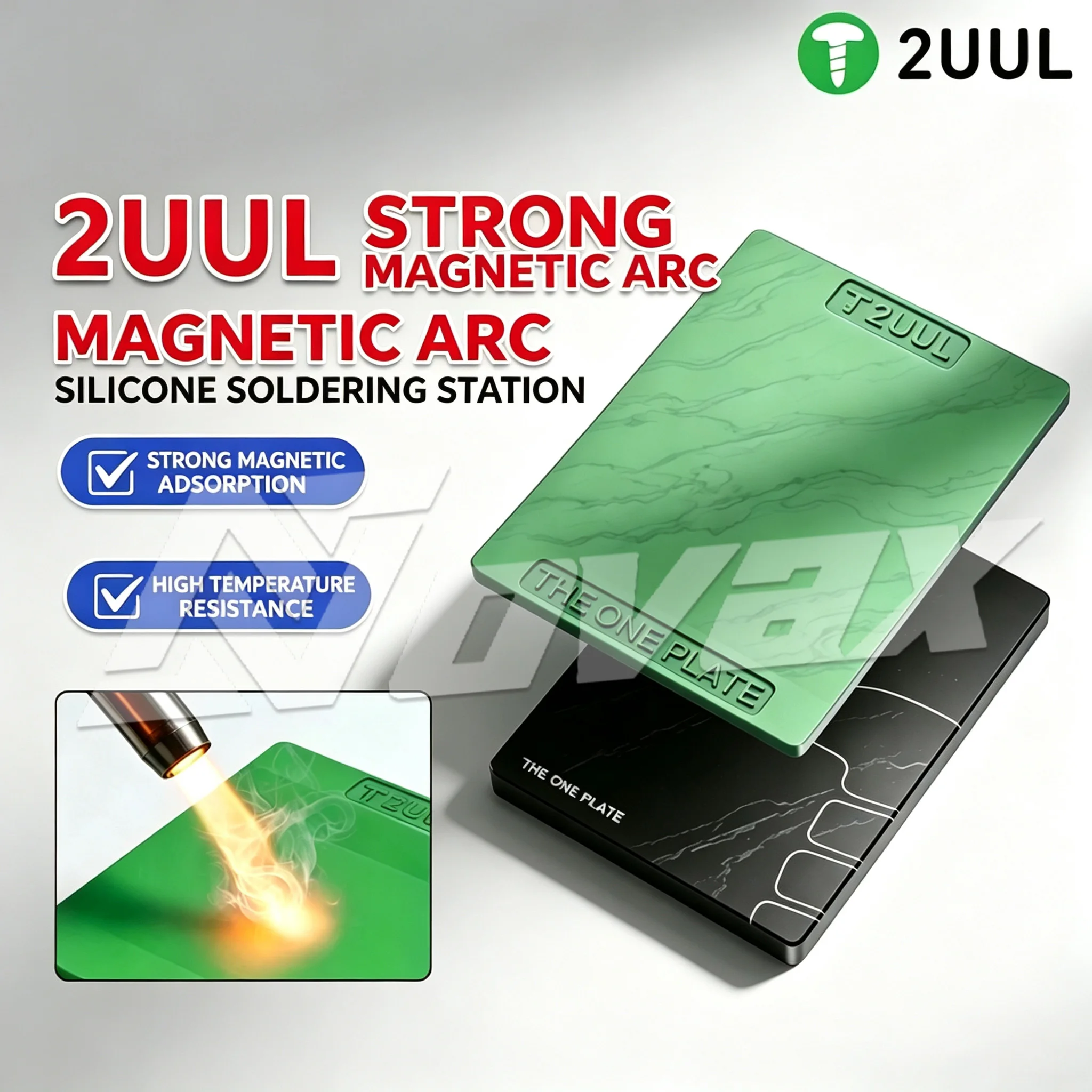 2UUL BH12 Magnetic Arc Silicone Tin Plating Table Suitable for IP Android Phone Repair CPU Chip Magnetic Tin Plating U Pad