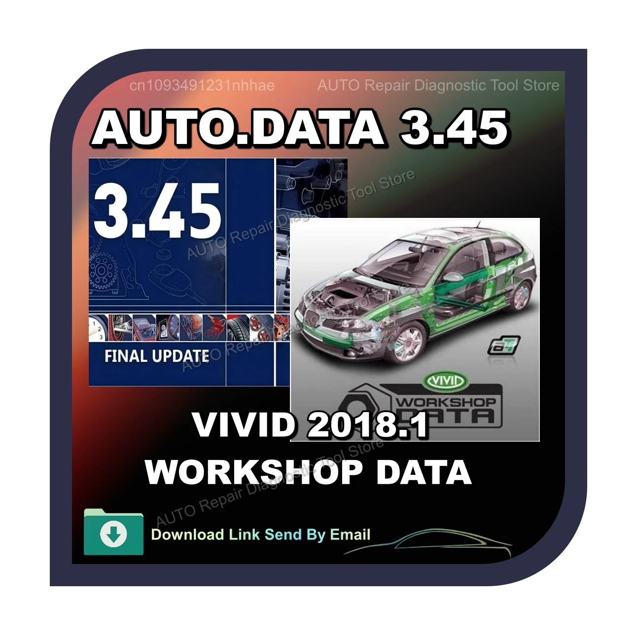 2025 hot sell Autodata 3.45 + Taller de software de reparación de automóviles DATA Vivid 2018 (Atris-Technik) +Vídeo de instalac