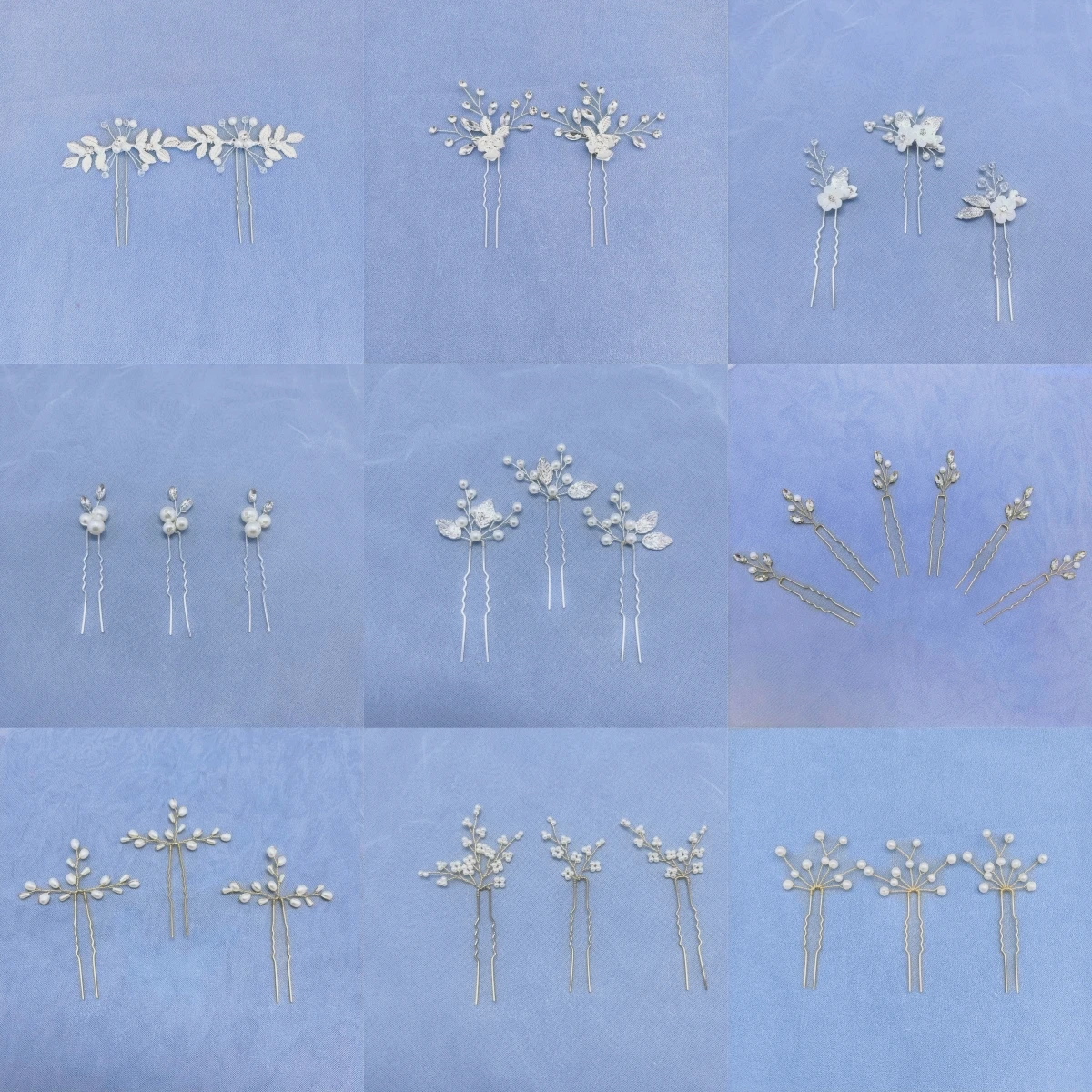 Handmade Fashion Pearl Leaf Hair Clip Hairpin Crystal Flower Hairpin Bridal Wedding Hair Accessories Jewelry Hair Clip Hairpin