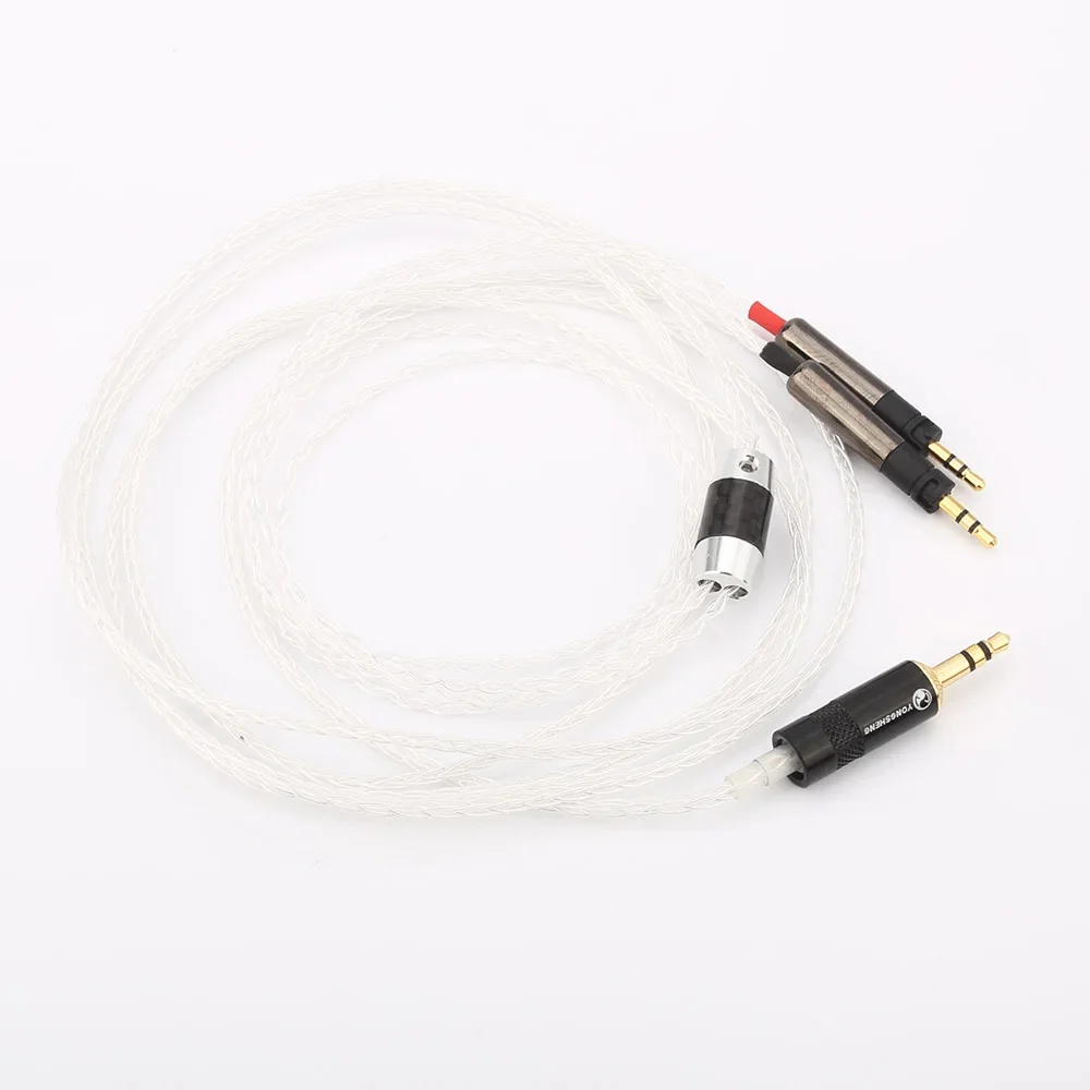 Audiocrast HC014 3.5mm Stereo 8 Cores 7N OCC Silver Plated R70X Headphone Upgrade Cable for ATH-R70X R70X headphones